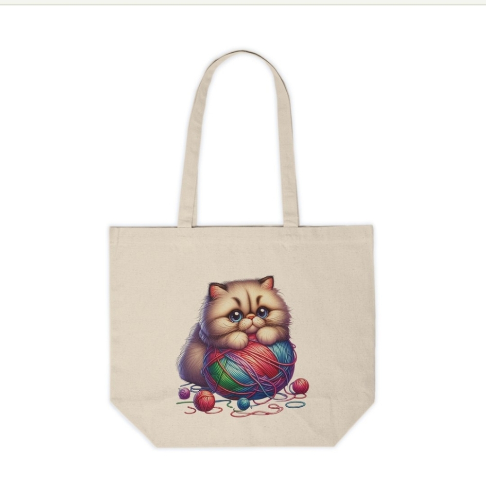 Cat In A Ball of Yarn Custom Tote Bag